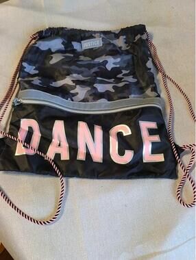 Justice camo dance bag
